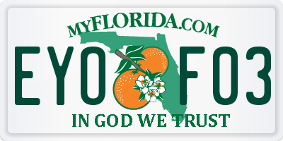 FL license plate EYOF03