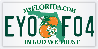 FL license plate EYOF04