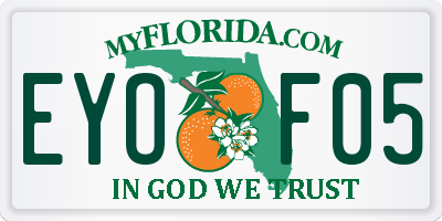 FL license plate EYOF05