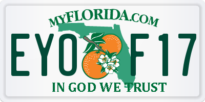 FL license plate EYOF17