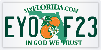 FL license plate EYOF23