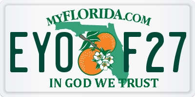FL license plate EYOF27
