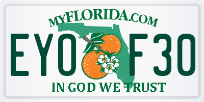 FL license plate EYOF30