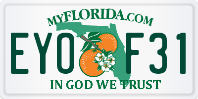 FL license plate EYOF31