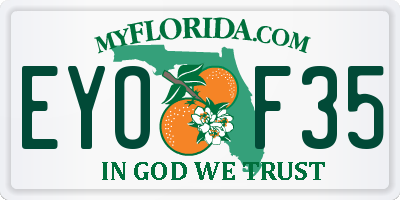 FL license plate EYOF35