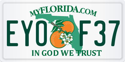 FL license plate EYOF37