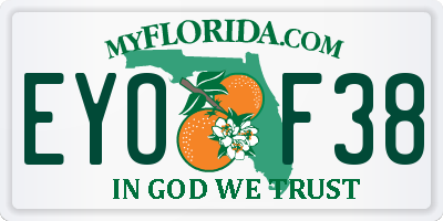 FL license plate EYOF38