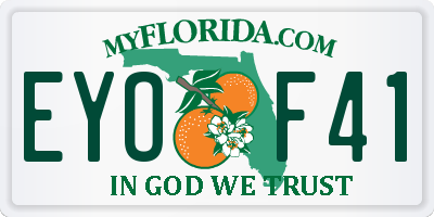 FL license plate EYOF41