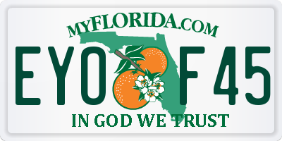 FL license plate EYOF45