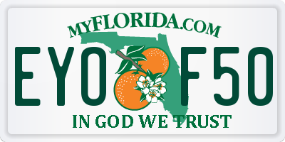 FL license plate EYOF50