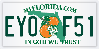 FL license plate EYOF51