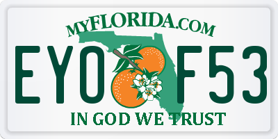 FL license plate EYOF53