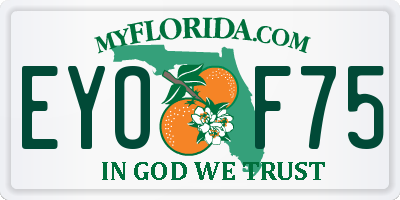 FL license plate EYOF75