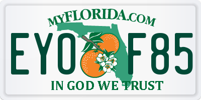 FL license plate EYOF85