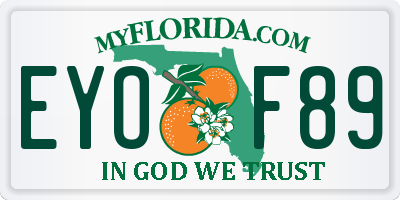 FL license plate EYOF89