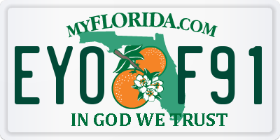 FL license plate EYOF91
