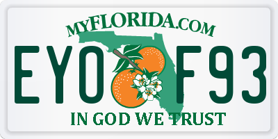 FL license plate EYOF93