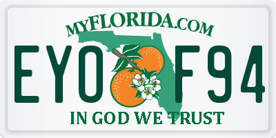 FL license plate EYOF94