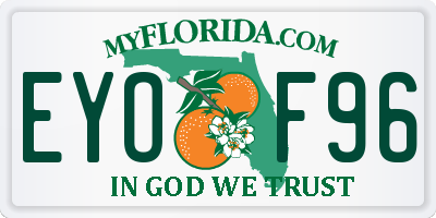 FL license plate EYOF96