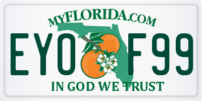 FL license plate EYOF99