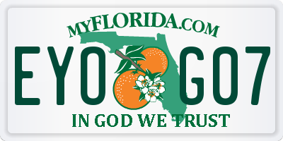 FL license plate EYOG07