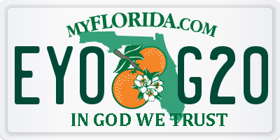 FL license plate EYOG20