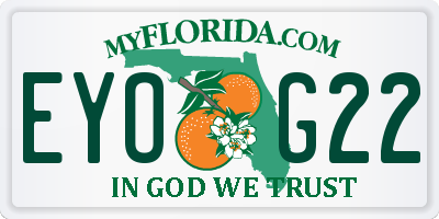 FL license plate EYOG22