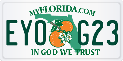 FL license plate EYOG23