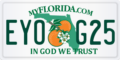 FL license plate EYOG25