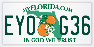 FL license plate EYOG36