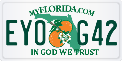FL license plate EYOG42