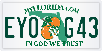 FL license plate EYOG43