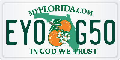 FL license plate EYOG50