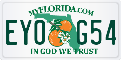 FL license plate EYOG54