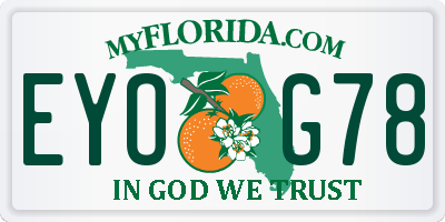 FL license plate EYOG78