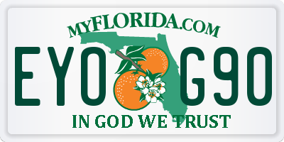 FL license plate EYOG90