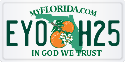 FL license plate EYOH25