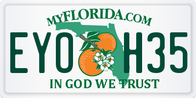 FL license plate EYOH35
