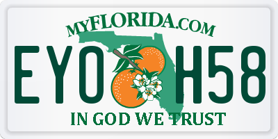 FL license plate EYOH58