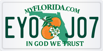 FL license plate EYOJ07