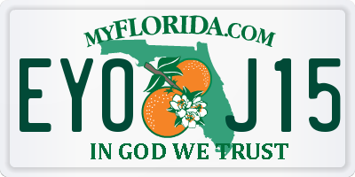 FL license plate EYOJ15
