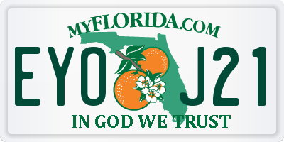 FL license plate EYOJ21