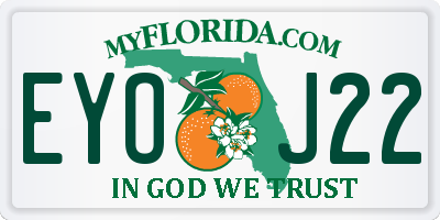 FL license plate EYOJ22