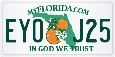 FL license plate EYOJ25