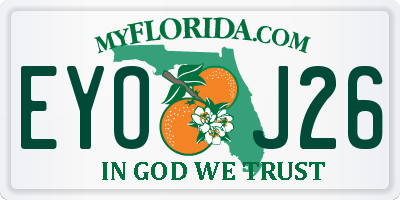 FL license plate EYOJ26