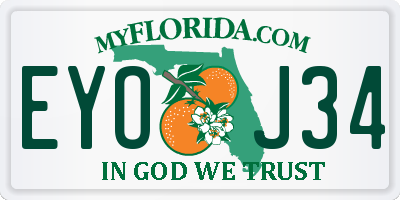 FL license plate EYOJ34