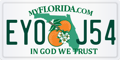 FL license plate EYOJ54