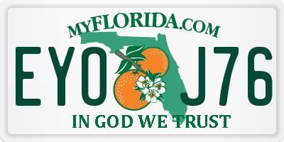 FL license plate EYOJ76