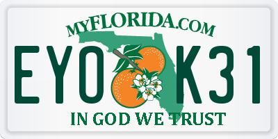 FL license plate EYOK31