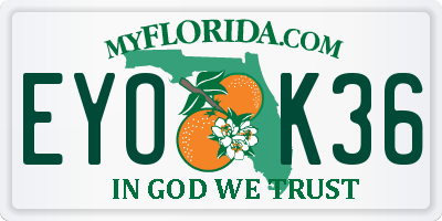 FL license plate EYOK36